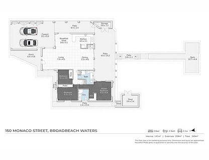 150 Monaco Street, Broadbeach Waters, Gold Coast, 3房, 2浴, House