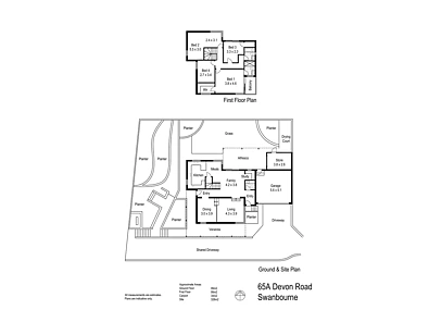फ्लोर प्लान - 65A Devon Road, Swanbourne, WA 6010