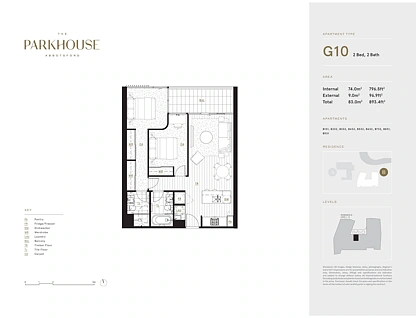 B332/631 Victoria Street, Abbotsford, Melbourne CBD, 2 habitaciones, 2 baños, Apartment