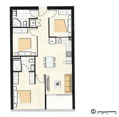 3903/8 Sutherland Street, Melbourne, VIC 3000, 3 રૂમ, 2 બાથરૂમ, Apartment