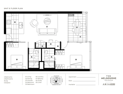 1406/111 Melbourne Street, South Brisbane, Brisbane - Inner City Region, 2 कमरे, 2 बाथरूम, Apartment
