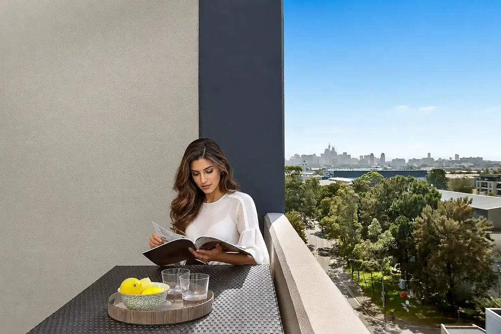 Mascot 2Zimmer Contemporary Corner Apartment with Expansive Wrap-Around Balcony & City Views