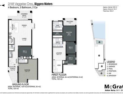 2/48 Vaggelas Crescent, Biggera Waters, Gold Coast, 4 कमरे, 3 बाथरूम, Apartment