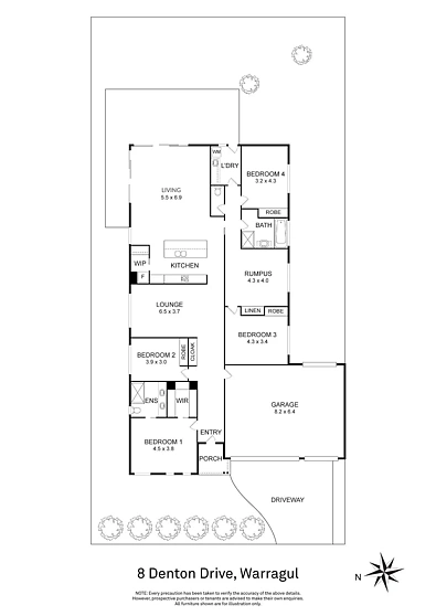 8 Denton Drive, Warragul, VIC 3820, 4房, 2浴, House