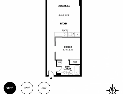 610/104 North Terrace, Adelaide, Adelaide CBD, 1 Bedrooms, 1 Bathrooms, Apartment