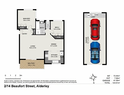 2/14 Beaufort Street, Alderley, Durie Hill, 2 Kuwarto, 1 Banyo, Apartment