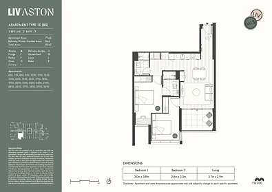 610/7 Siddeley Street, Docklands, VIC 3008, 2 chambres, 2 salles de bain, Apartment