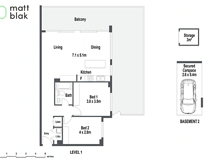 105/46-48 President Avenue, Caringbah, Sutherland Shire, 2 침실, 1 욕실, Apartment
