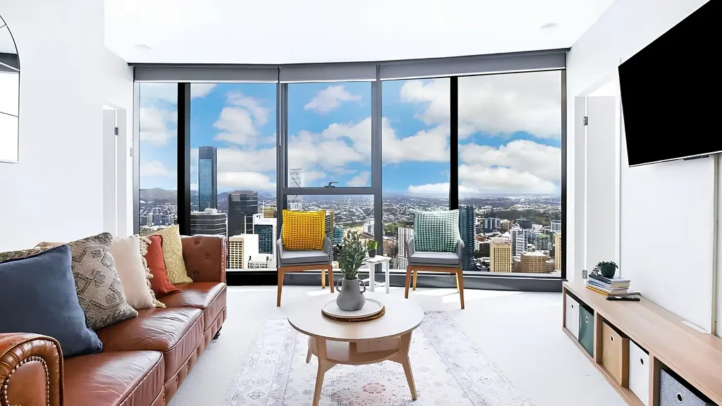 Brisbane City 3कमरा Elevated Three-Bedroom Living in SkyTower