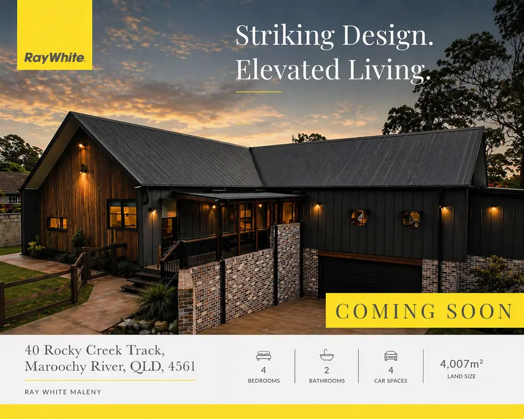 Maroochy River 4Habitaciones Striking Design with an Elevated Hinterland Outlook