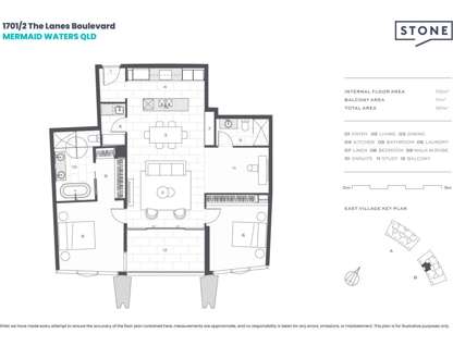 1701/2 The Lanes Boulevard, Mermaid Waters, QLD 4218, 2 Bedrooms, 2 Bathrooms, Apartment