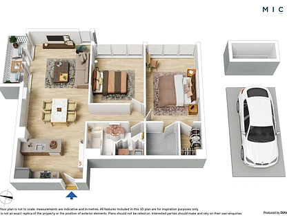 31/63 Dorcas Street, South Melbourne, Melbourne CBD, 2 कमरे, 1 बाथरूम, Apartment
