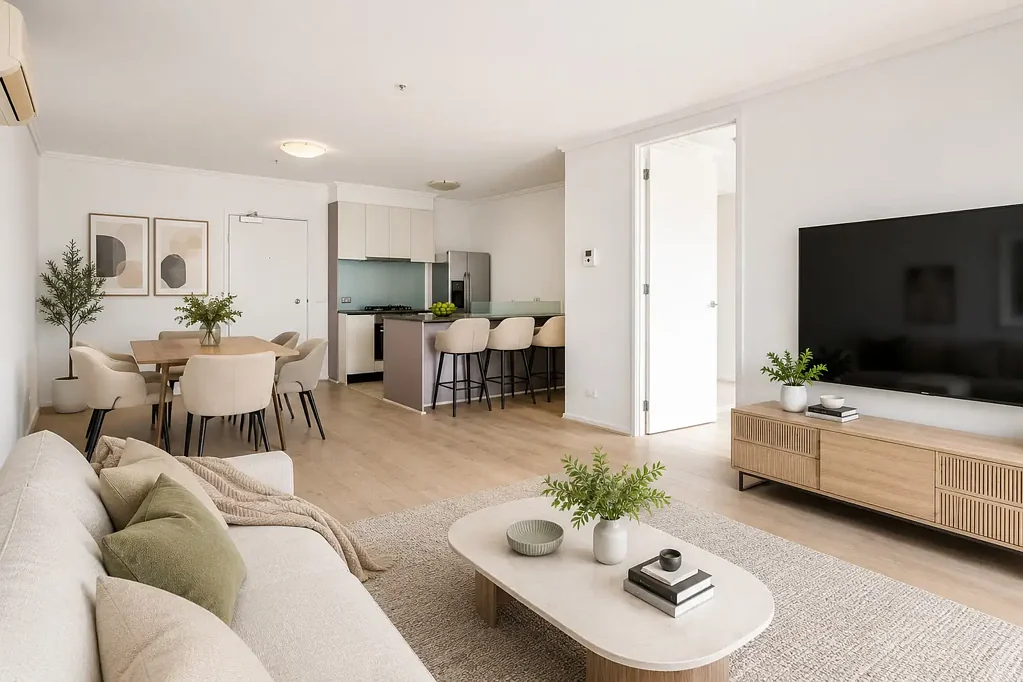 Stylish Southbank apartment with city views, balcony and resort-style facilities