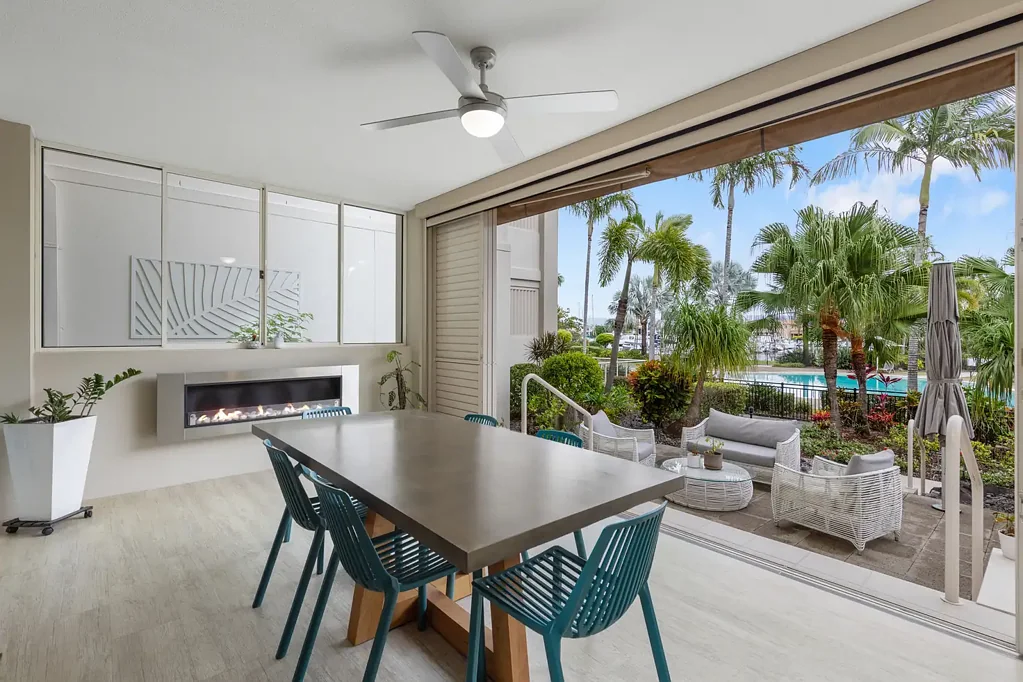 Hope Island 2 Bedroom "Exquisite" Elevated Ground-Floor Waterfront Apartment with Spacious Terrace