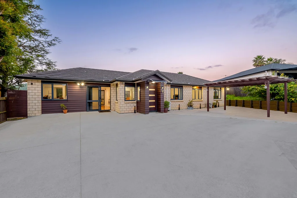 Papatoetoe 4房  Elegant Single-Level Brick Family Home