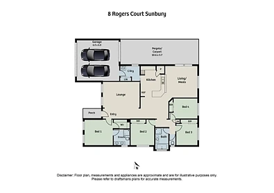 8 Rogers Court, Sunbury, VIC 3429, 4 Bedrooms, 2 Bathrooms, House