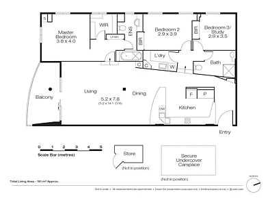 52/171 St Georges Terrace, Perth, WA 6000, 3 Bedrooms, 2 Bathrooms, Apartment