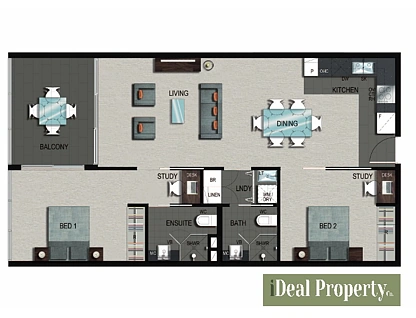 711/18 Thorn Street, Kangaroo Point, Brisbane - Eastern Region, 2 ਕਮਰੇ, 2 ਬਾਥਰੂਮ, Apartment