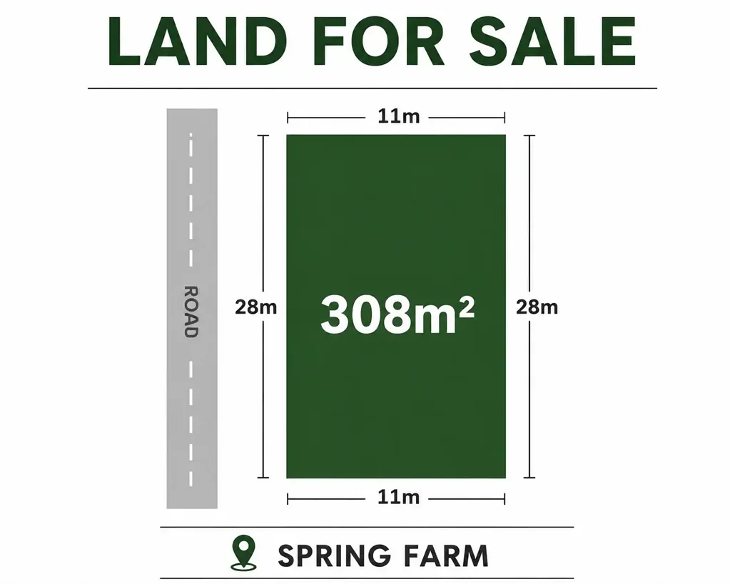 Spring Farm Land for sale in Spring Farm- 0410 835 551