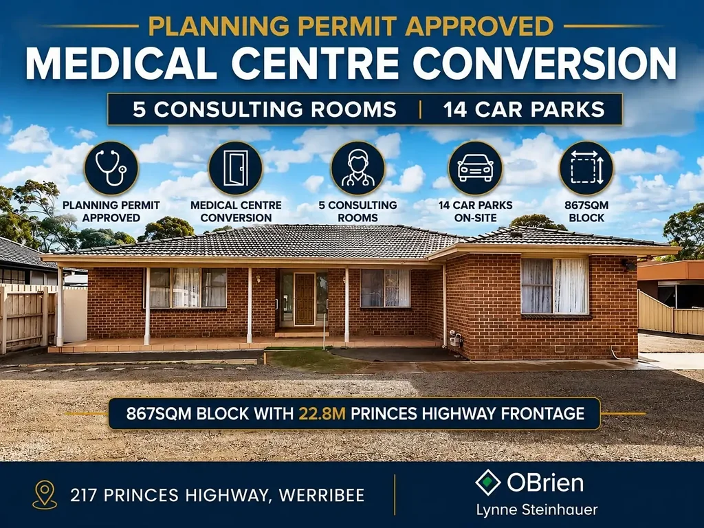Werribee 4Phòng ngủ Prime Princes Highway Opportunity – Approved Medical Centre Plans with 22.8m Frontage and Outstanding Exposure