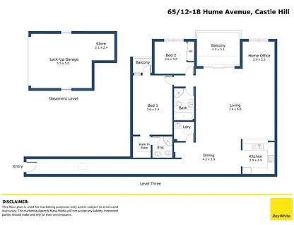 65/12-18 Hume Avenue, Castle Hill, The Hills, 2 Kuwarto, 2 Banyo, Apartment