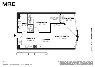 705/245 Queens Parade, Fitzroy North, VIC 3068, 1 rūma, 1 rūma horoi, Apartment