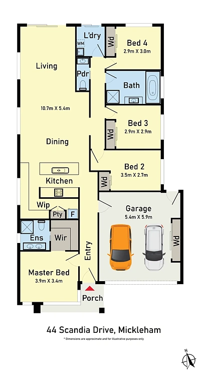44 Scandia Drive, Mickleham, VIC 3064, 4房, 2浴, 独立屋