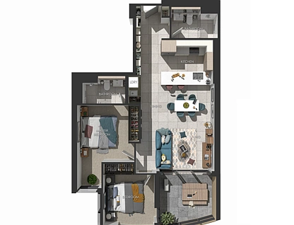 2506/101 Therry St, Melbourne, Melbourne CBD, 2 રૂમ, 2 બાથરૂમ, Apartment
