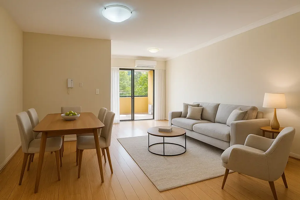 Concord 2ห้องนอน Stylish Ground Floor Apartment with Entertainer’s Balcony
