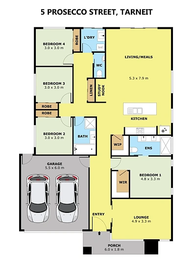 Plano ng Bahay - 5 Prosecco Street, Tarneit, VIC 3029