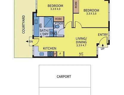 3/85 Tinning Street, Brunswick, North Melbourne, 2 habitaciones, 1 baños, Unit