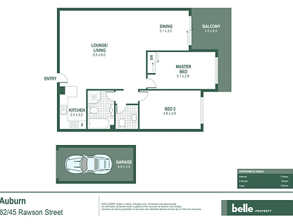 Level 4/62/45 Rawson Street, Auburn, Parramatta (Northwest suburbs), 2 habitaciones, 1 baños, Apartment
