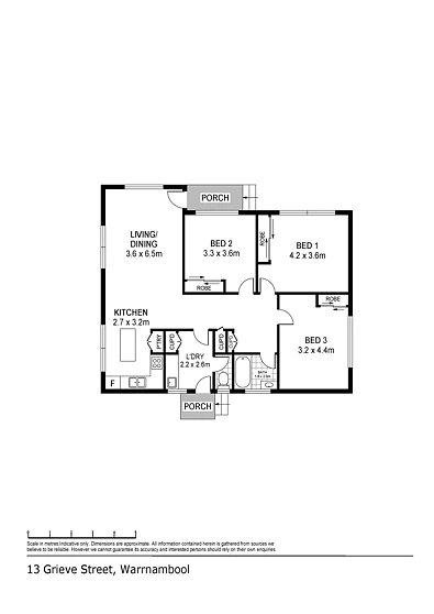 13 Grieve Street, Warrnambool, VIC 3280, 3房, 1浴, House