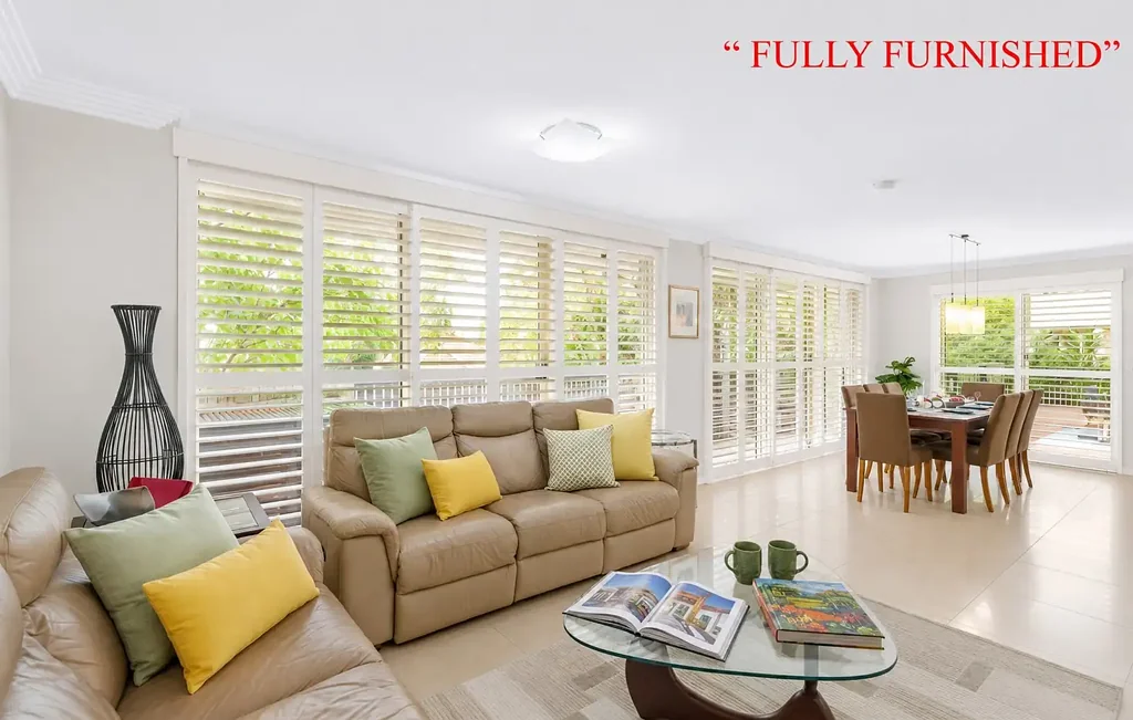FULLY FURNISHED :  FLEXIBLE TERMS:  STUNNING APARTMENT w  LARGE Entertainer’s Deck …& only 7 Minutes walk to BONDI BEACH