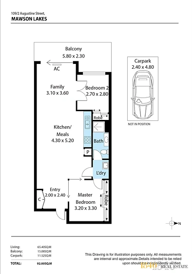 109/2 Augustine Street, Mawson Lakes, SA 5095, 2 slaapkamers, 1 badkamers, Apartment