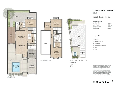 1/60 Messines Crescent, Miami, Gold Coast, 3 habitaciones, 3 baños, Apartment