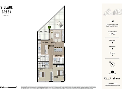 112/105 Bella Vista Drive, Bella Vista, The Hills, 0 rūma, 0 rūma horoi, Apartment