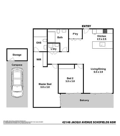unit 421/48 Jacqui Avenue, Schofields, NSW 2762, 2 Bedrooms, 2 Bathrooms, Apartment