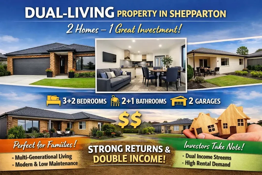 Shepparton 5ห้องนอน 2 Homes - 1 Great Investment in Shepparton