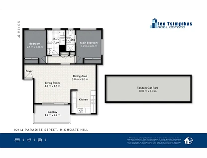 10/14 Paradise Street, Highgate Hill, Brisbane - Inner City Region, 2房, 2浴, Unit