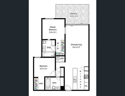 202/71 Beeston Street, Teneriffe, Brisbane - Inner City Region, 2 રૂમ, 2 બાથરૂમ, Apartment
