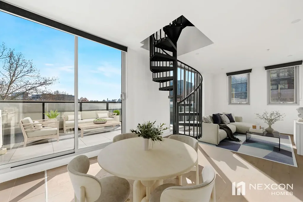 West Melbourne 2房 West Melbourne 中心带宽敞私人露台的复式公寓 Split-Level Apartment with an Expansive Private Terrace in the Heart of West Melbourne