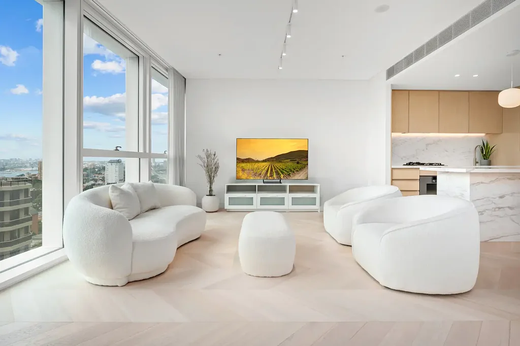 North Sydney 2침실 For Sale. A North-East Facing Icon in Aura - Luxury Harbourfront living