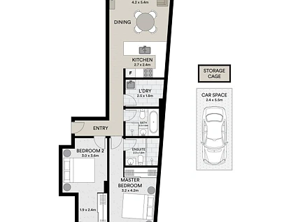 204/628 Canterbury Road, Belmore, South Western Suburbs, 2 habitaciones, 2 baños, Apartment
