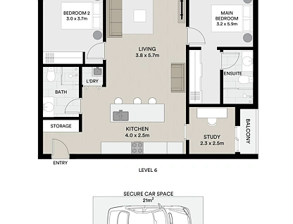 604/18-26 Romsey Street, Waitara, Upper North Shore, 2 कमरे, 2 बाथरूम, Apartment