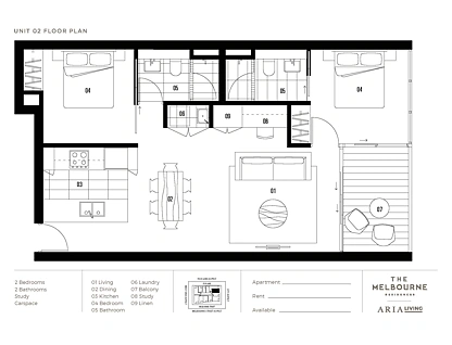 1902/111 Melbourne Street, South Brisbane, Brisbane - Inner City Region, 2 ห้องนอน, 2 ห้องน้ำ, Apartment