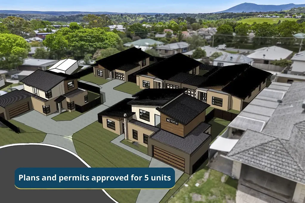 Gisborne 3 Bedroom MODERN 5-TOWNHOUSE DEVELOPMENT IN PRIVATE COURT LOCATION –  READY TO GO WITH PLANS & PERMITS