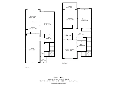户型图 - 2/19 Wallace Street, Caboolture, QLD 4510