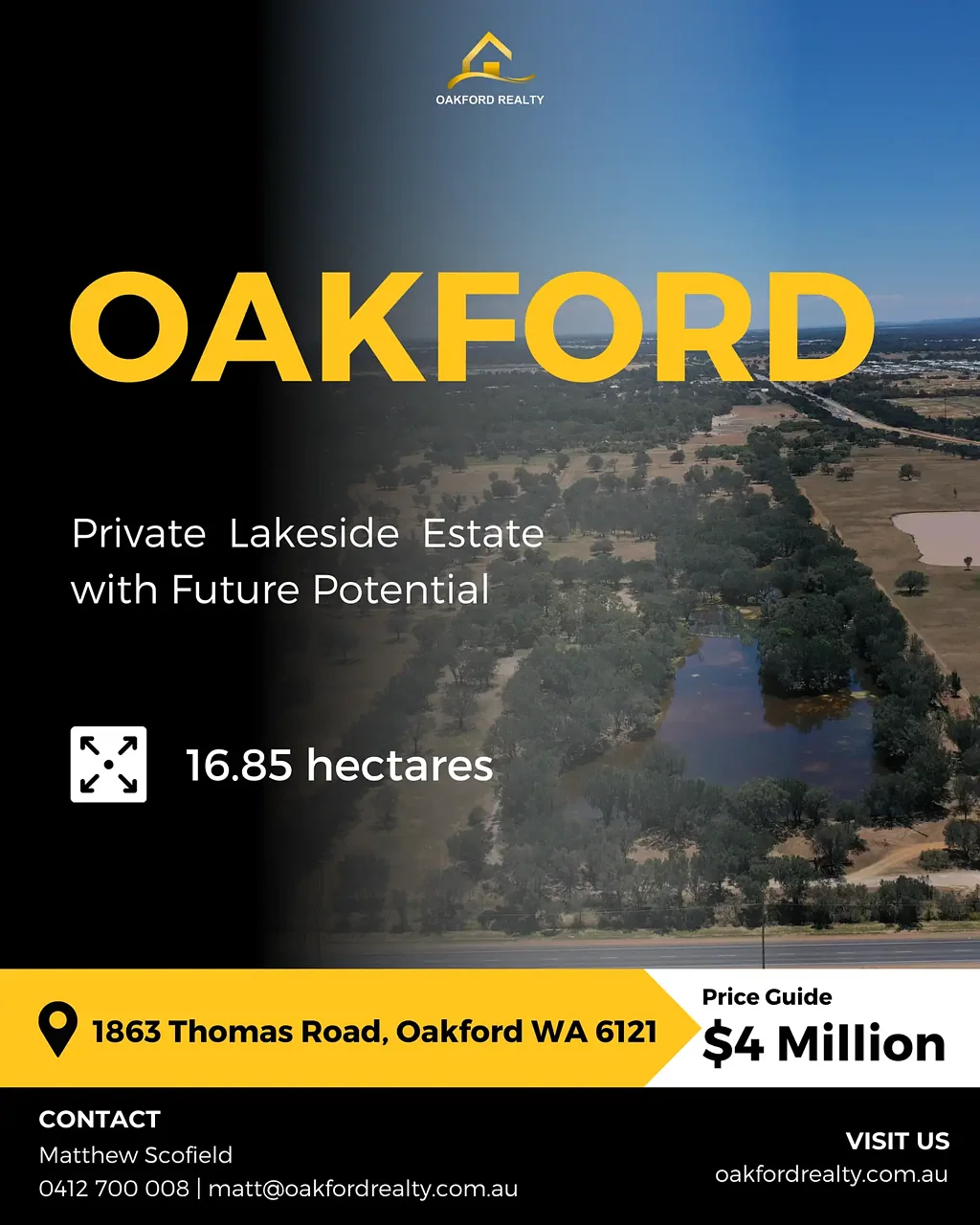 Oakford Private Lakeside Estate with Future Potential