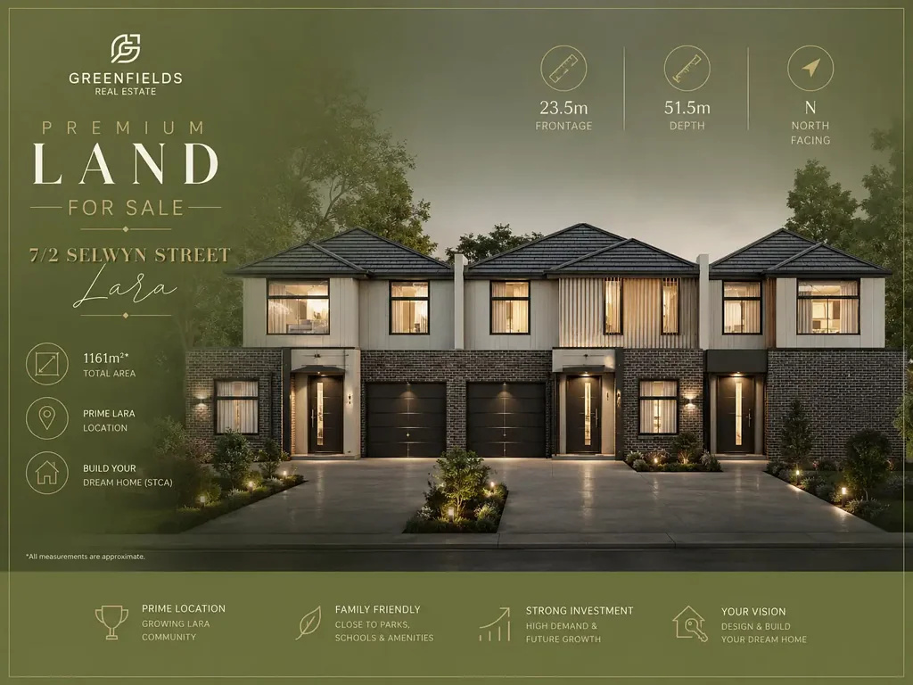 Lara Expression of Interest | Approved 3-Townhouse Development Opportunity on 1,161sqm in Prime Lara Location!